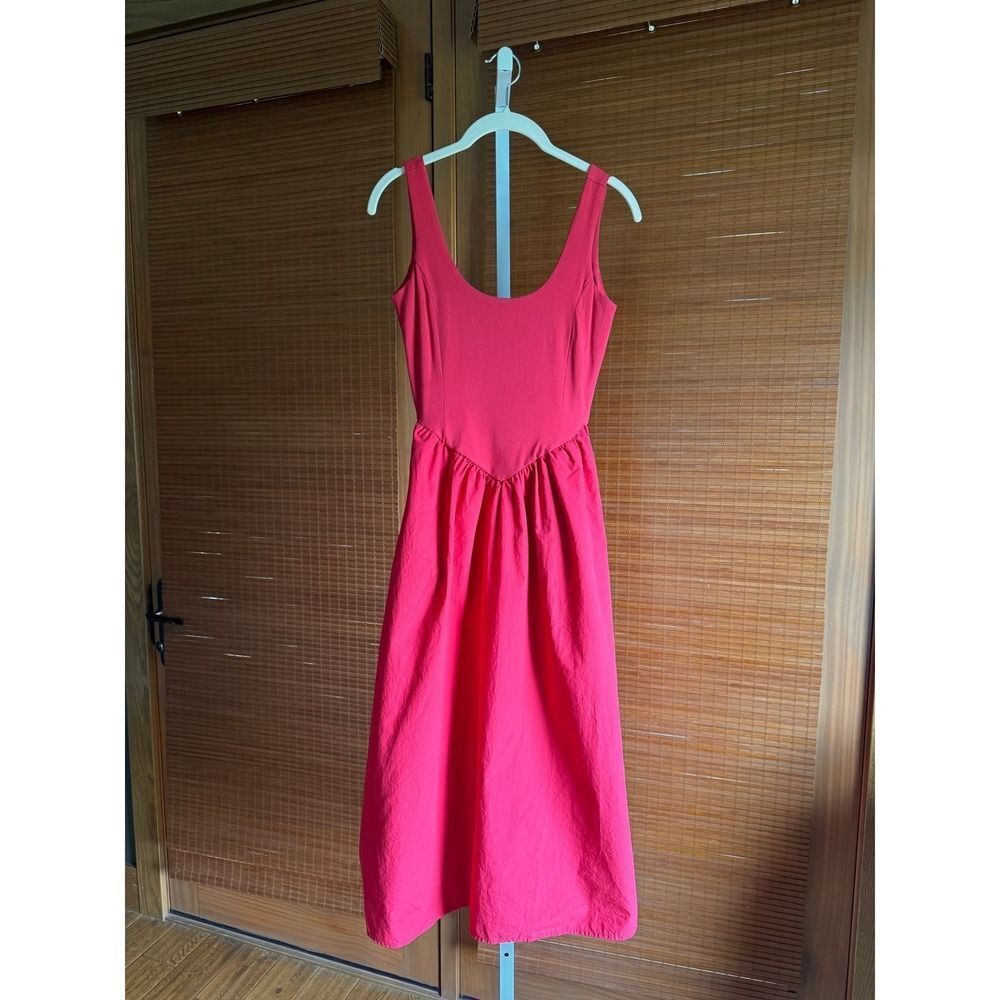 Nation LTD Los Angeles Fiona Midi Dress Red Small - Picture 3 of 5